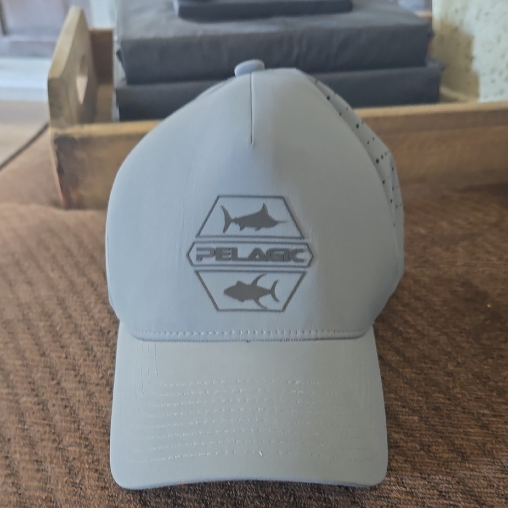 Pelagic Gray Fish Logo Cap